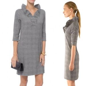 GRETCHEN SCOTT JERSEY RUFFNECK DRESS THE WALL STREETER Gray size S